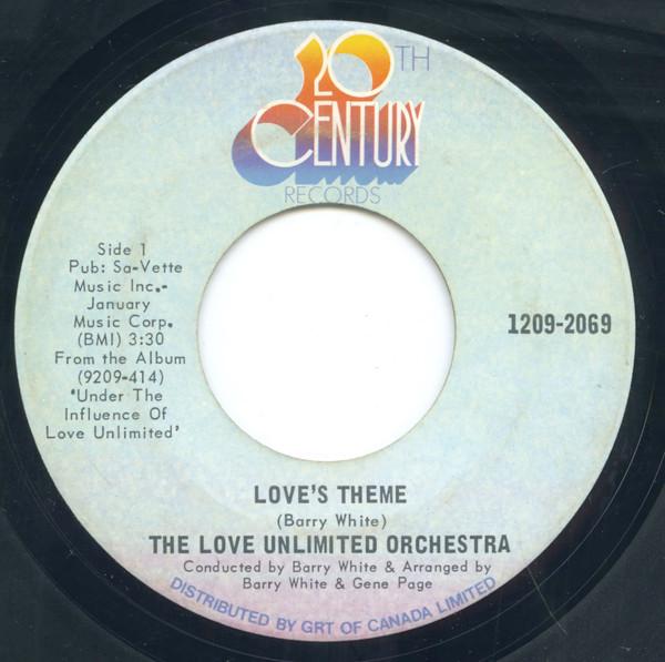7inch Record LOVE UNLIMITED ORCHESTRA - Love s Theme 12092069 20th Century Re 1973 Canada Soul/Funk Used
7inch Record LOVE UNLIMITED ORCHESTRA - Love s Theme 12092069 20th Century Re 1973 Canada Soul/Funk Used