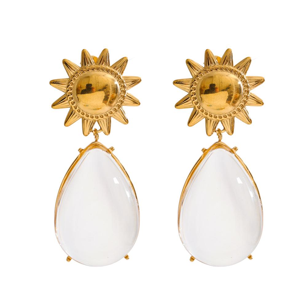 Yhpup 2026 New Arrival Blue White Resin Acrylic Sun Drop Earrings Hypoallergenic Stainless Steel Popular Attractive Jewelry Gift
Yhpup 2026 New Arrival Blue White Resin Acrylic Sun Drop Earrings Hypoallergenic Stainless Steel Popular Attractive Jewelry Gift