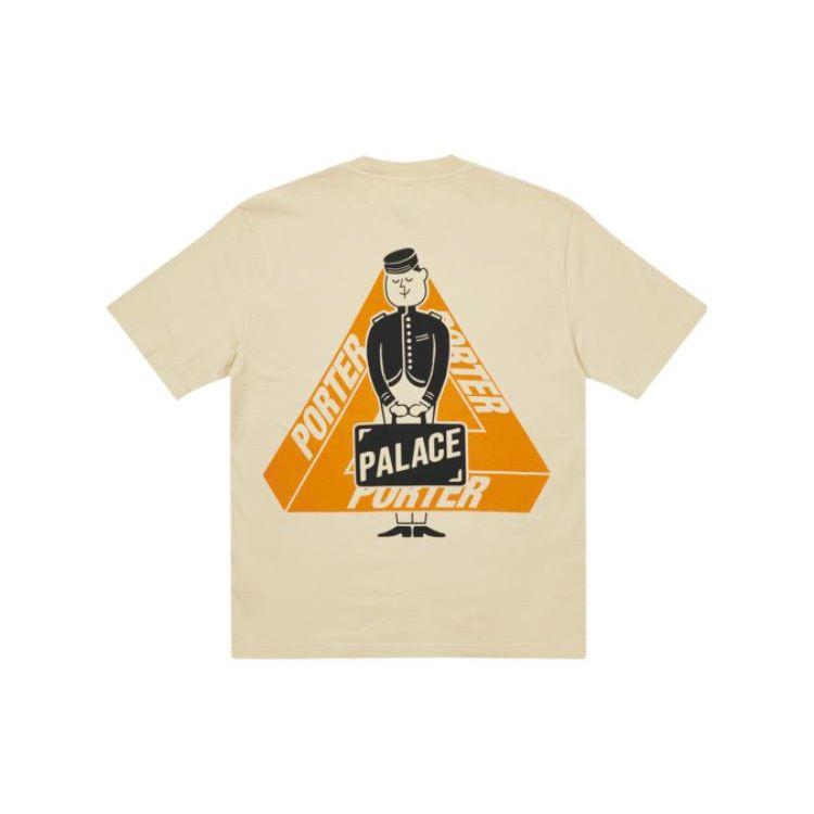Palace X Porter Ss23 Cartoon Logo Print Round Neck T-Shirt Unisex Tops Beige PAL-SS23-109
Palace X Porter Ss23 Cartoon Logo Print Round Neck T-Shirt Unisex Tops Beige PAL-SS23-109