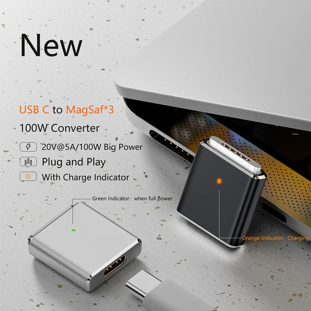 Compatible with MagSafe 3 USB-C Female to Magnetic PD 100W Charging Adapter for MacBook Silver
Compatible with MagSafe 3 USB-C Female to Magnetic PD 100W Charging Adapter for MacBook Silver
