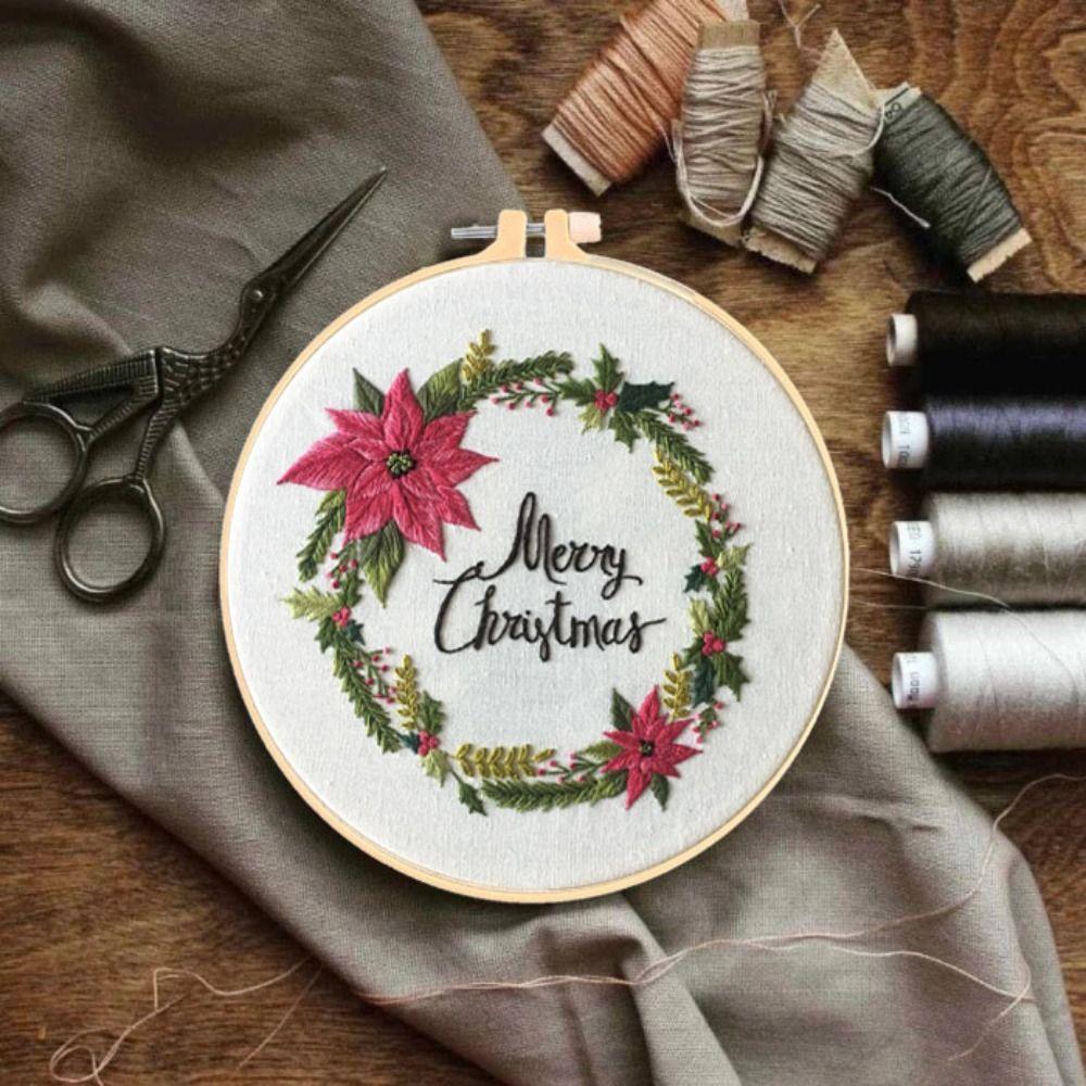 Flower Garland Christmas Embroidery Kit DIY Embroidery Set Home Decor Cross Stitch Set Beginner Style C
Flower Garland Christmas Embroidery Kit DIY Embroidery Set Home Decor Cross Stitch Set Beginner Style C