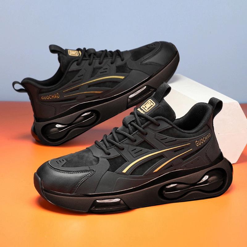 Дышащие сетчатые кроссовки «папины кроссовки» - Черные кроссовки Warrior на толстой подошве для весны и осени 42 чёрный/золотой
Дышащие сетчатые кроссовки «папины кроссовки» - Черные кроссовки Warrior на толстой подошве для весны и осени 42 чёрный/золотой