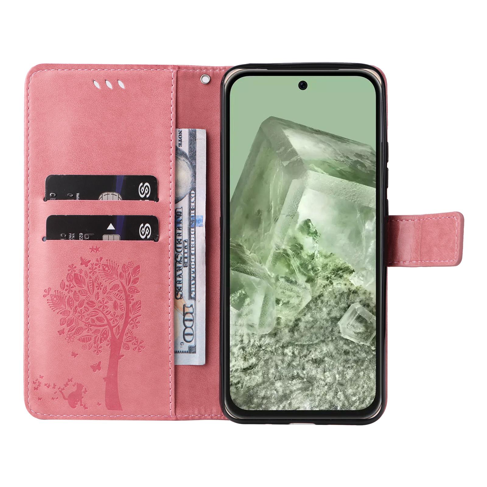 For Google Pixel 8a Phone Case with Stand Cat Tree Pattern Leather Wallet Mobile Cover Pink
For Google Pixel 8a Phone Case with Stand Cat Tree Pattern Leather Wallet Mobile Cover Pink