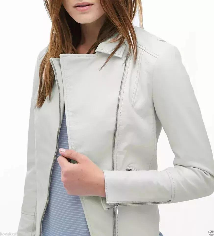 New Women White Jacket Genuine Lambskin Leather Handmade Stylish Biker Motorcycle S білий
New Women White Jacket Genuine Lambskin Leather Handmade Stylish Biker Motorcycle S білий