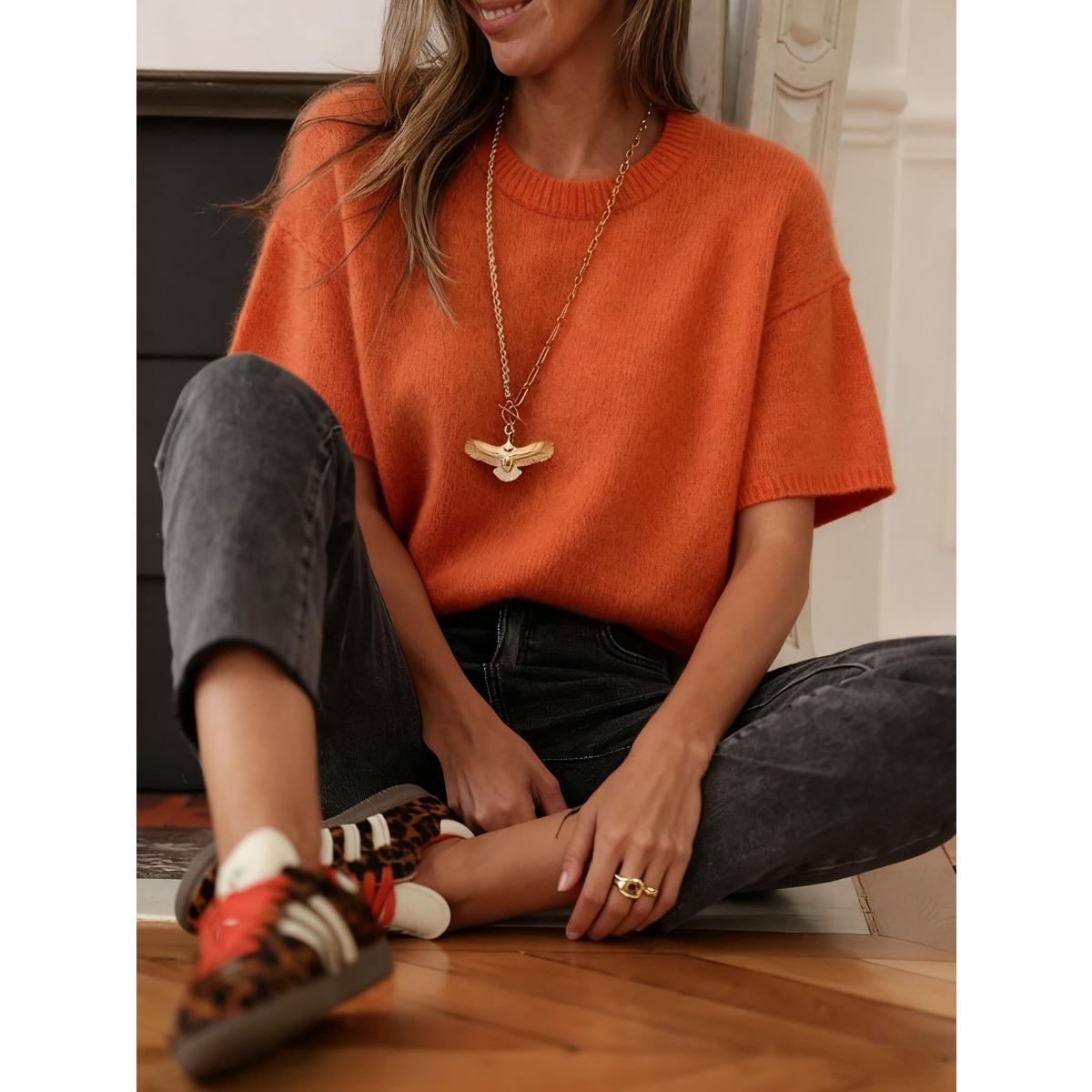 Fall Winter Women s Oversized Crew Neck Long Sleeve Knit Cashmere Sweater Casual Basic Fashion Top S оранжевый
Fall Winter Women s Oversized Crew Neck Long Sleeve Knit Cashmere Sweater Casual Basic Fashion Top S оранжевый