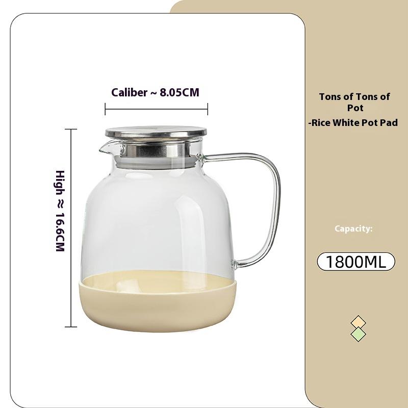 Gianxi Cold Water Kettle Glass High Temperature Resistant High Borosilicate Household Large Capacity Fruit Juice Teapot
Gianxi Cold Water Kettle Glass High Temperature Resistant High Borosilicate Household Large Capacity Fruit Juice Teapot