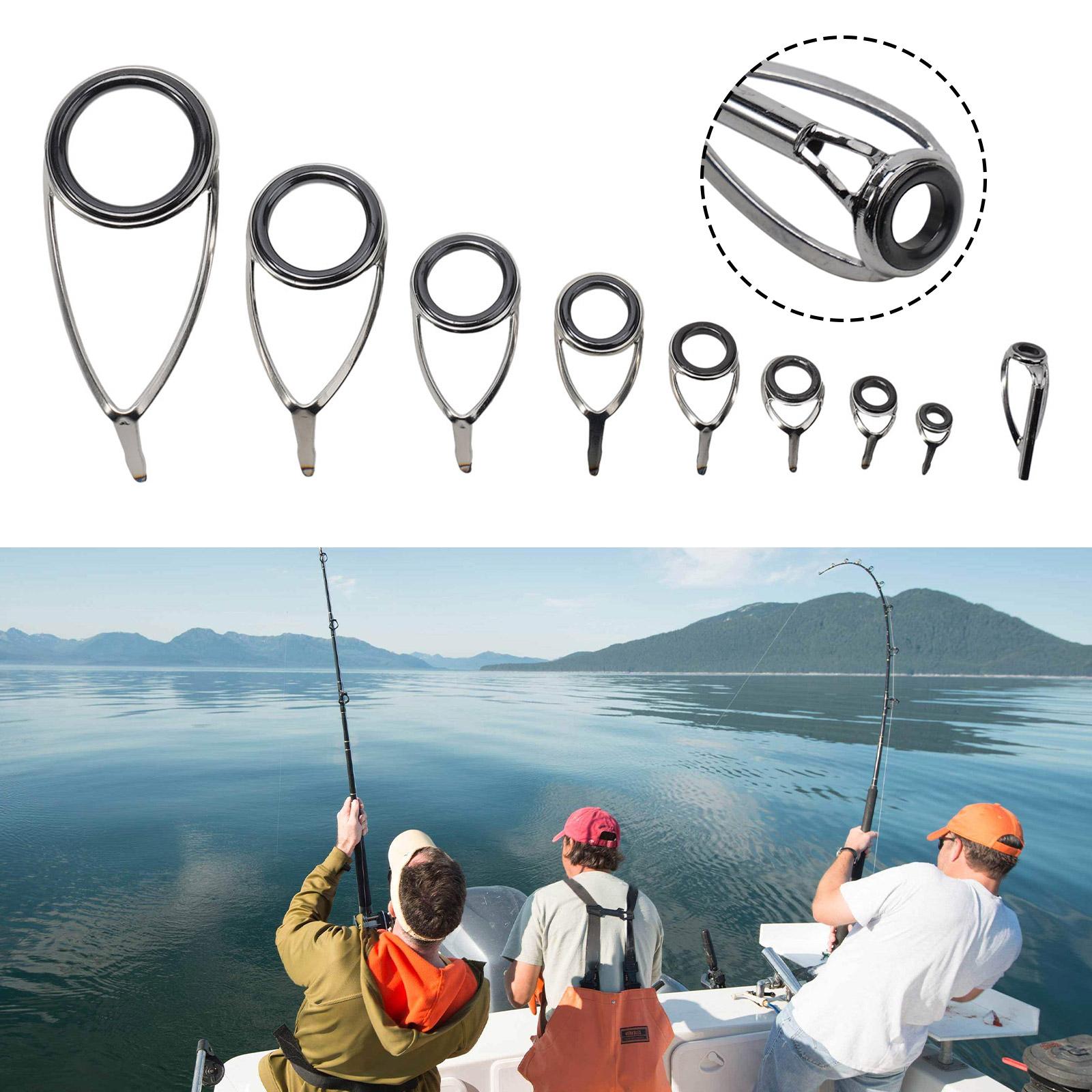 9pcs Replacement Fishing Rod Top Ring Tip Eye Guide Repair Building Stainless Kit Set Resistant Corrosion For Diy Fishing Tools
9pcs Replacement Fishing Rod Top Ring Tip Eye Guide Repair Building Stainless Kit Set Resistant Corrosion For Diy Fishing Tools