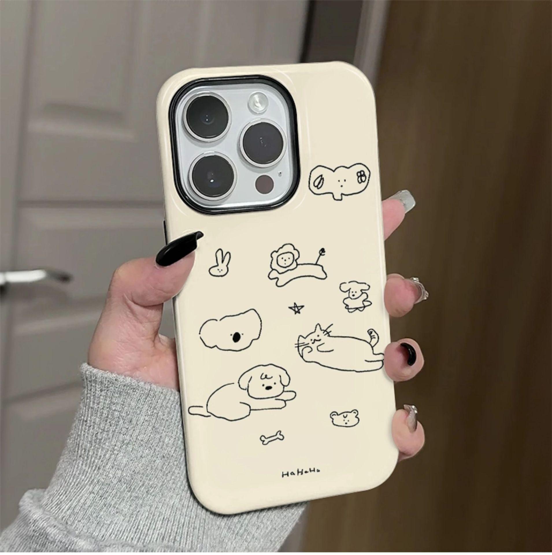 Abstract Line Puppy for Apple 17promax Cartoon Cute for IPhone16pro Lens All Inclusive 15 New For Apple 7
Abstract Line Puppy for Apple 17promax Cartoon Cute for IPhone16pro Lens All Inclusive 15 New For Apple 7