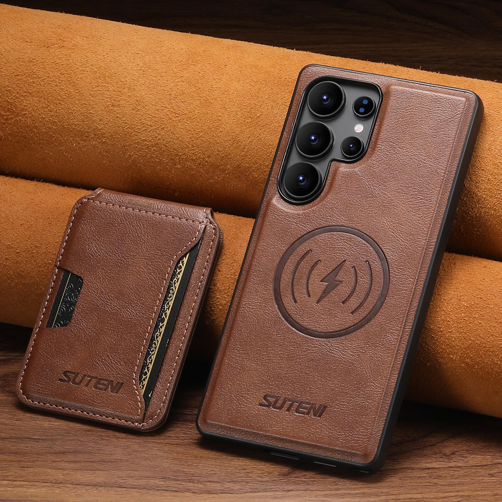 Magnet Wireless Charging Luxury Faux Leather Phone Case Card Holder Stand for Samsung Galaxy S26 Ultra S25 S24 S23 S22 Galaxy S25 Ultra коричневий
Magnet Wireless Charging Luxury Faux Leather Phone Case Card Holder Stand for Samsung Galaxy S26 Ultra S25 S24 S23 S22 Galaxy S25 Ultra коричневий