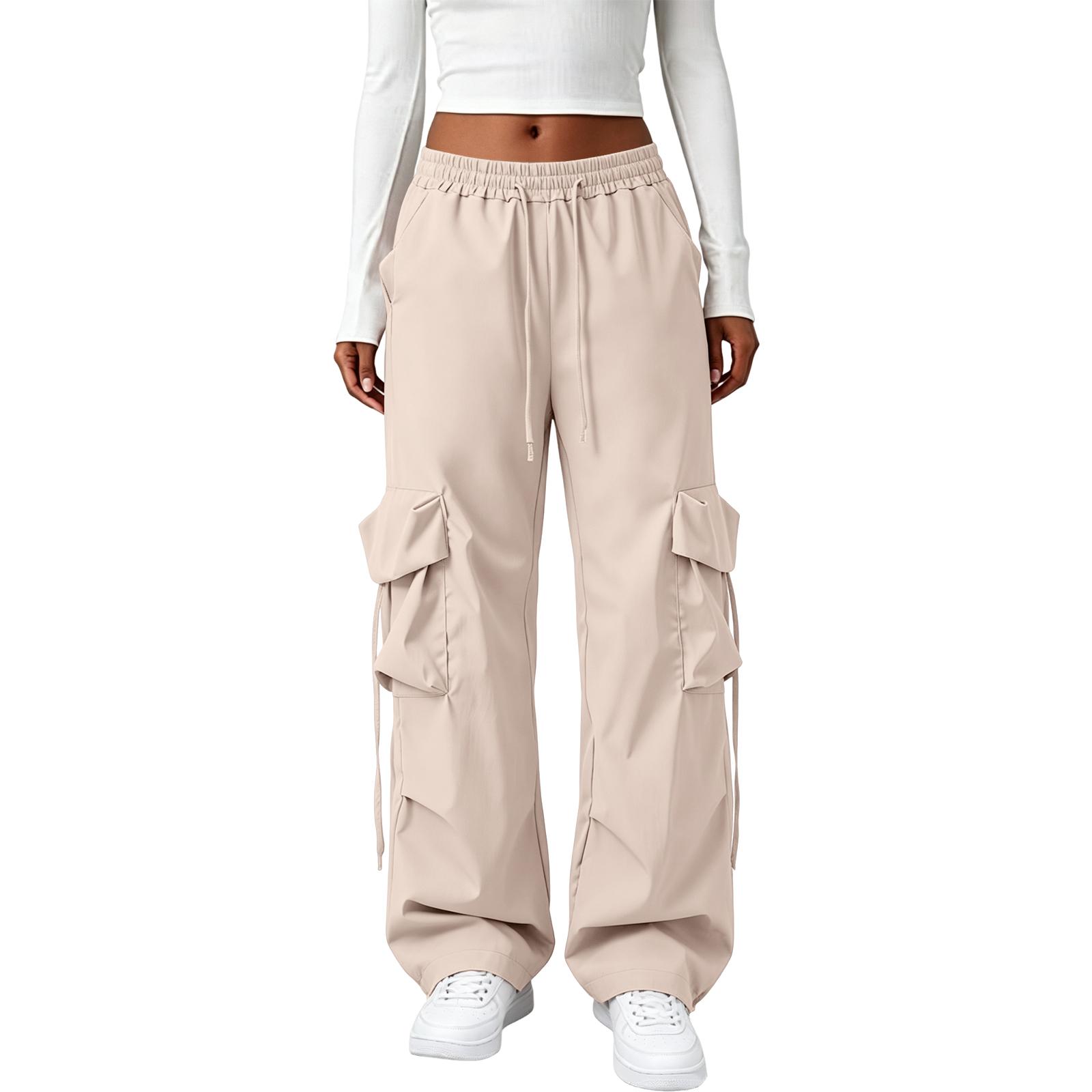 High Waist Wide Leg Cargo Pants for Women Loose Fit Straight Leg Trousers with Multiple Pockets and Adjustable Waistband Casual Bottoms S бежевый
High Waist Wide Leg Cargo Pants for Women Loose Fit Straight Leg Trousers with Multiple Pockets and Adjustable Waistband Casual Bottoms S бежевый