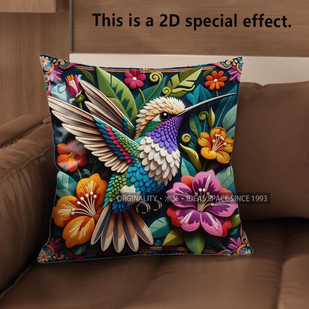 2D Vintage Hummingbird Floral Throw Pillow Covers Pattern Cushion Cover Suitable For Sofa Bedroom Car Pillow Cover 40x40cm
2D Vintage Hummingbird Floral Throw Pillow Covers Pattern Cushion Cover Suitable For Sofa Bedroom Car Pillow Cover 40x40cm