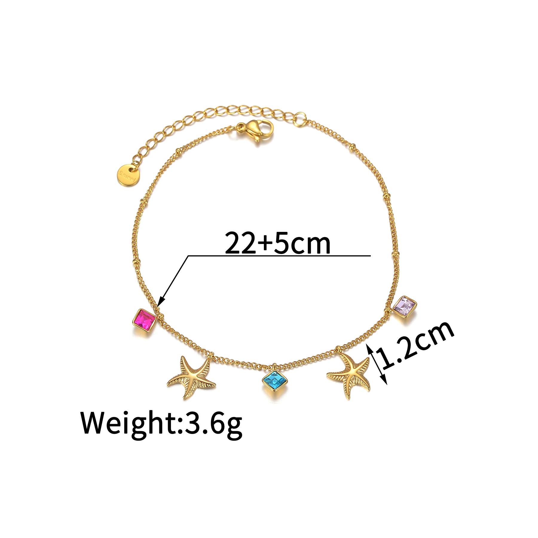 Atoztide Fashoin Starfish Cross Zricon Anklet Chain For Women Adjustable Stainless Steel Multi-Element Anklets Jewelry Gifts
Atoztide Fashoin Starfish Cross Zricon Anklet Chain For Women Adjustable Stainless Steel Multi-Element Anklets Jewelry Gifts