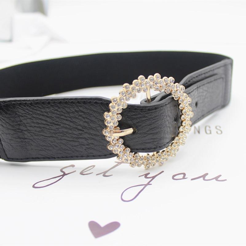 Elastic Elastic Rhinestone Belt Circle Pin Buckle Elastic Dress Waist Seal Women 75Cm long
Elastic Elastic Rhinestone Belt Circle Pin Buckle Elastic Dress Waist Seal Women 75Cm long