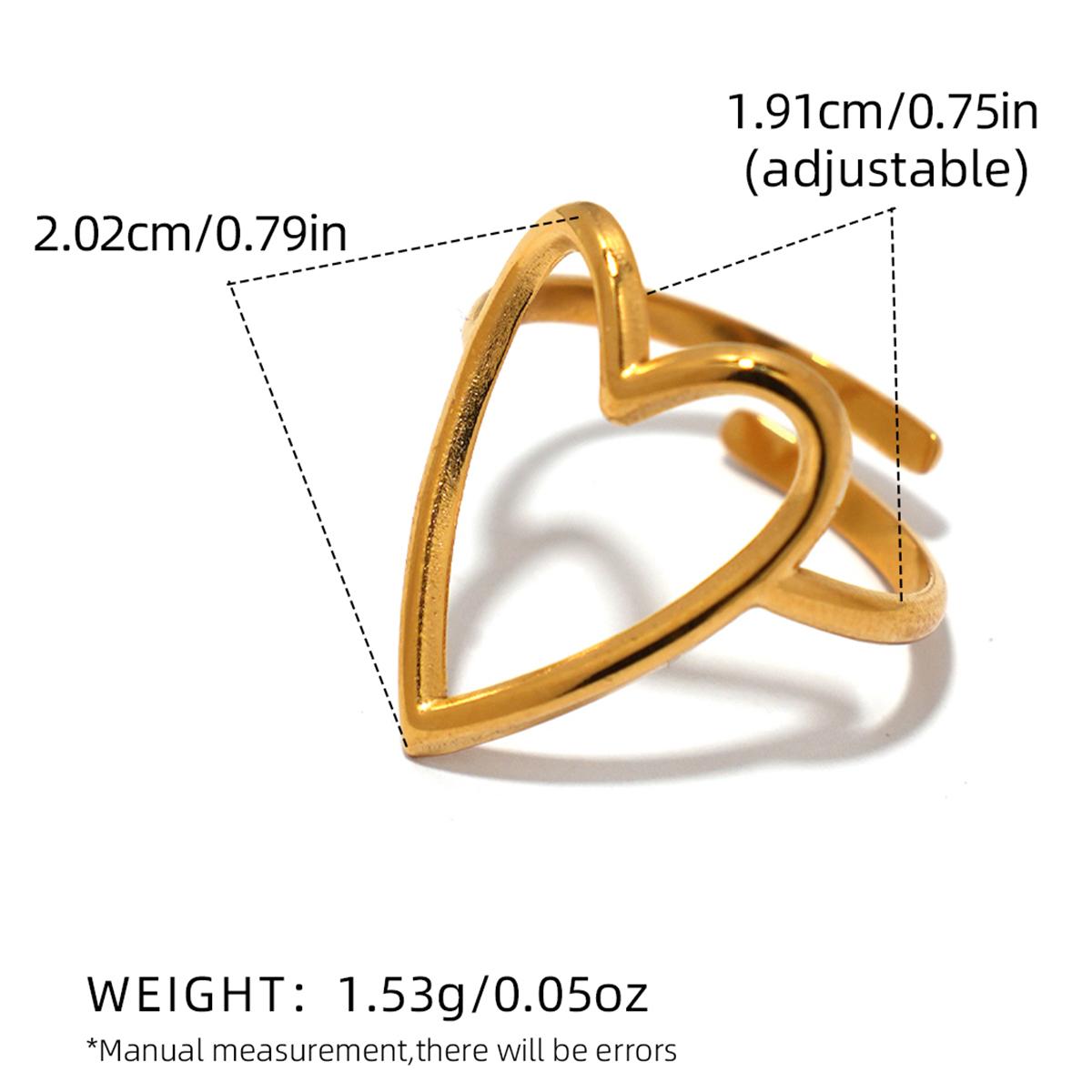 Gold Color Stainless Steel Heart Ring Women Metal Finger Hollow Ring Waterproof Jewelry Girlfriend Gift Bijoux Femme Anillos resizable
Gold Color Stainless Steel Heart Ring Women Metal Finger Hollow Ring Waterproof Jewelry Girlfriend Gift Bijoux Femme Anillos resizable