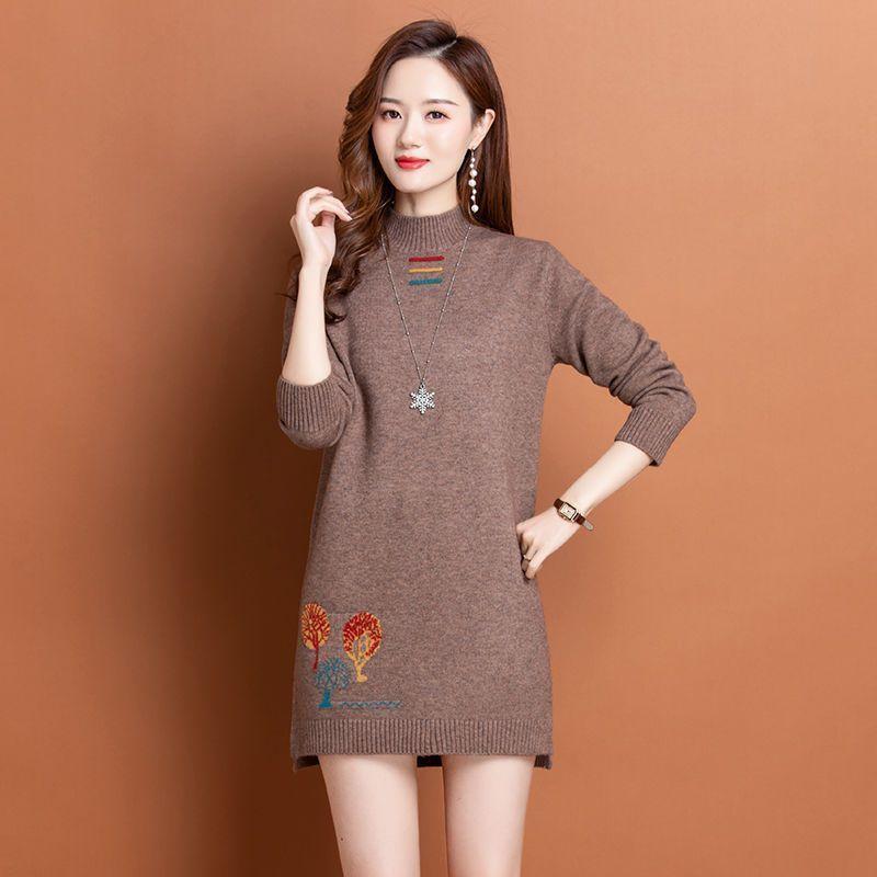 платье-свитер с полувысоким воротником женское однотонное повседневное средней длины вязаное свитер осень и зима верх свободный и модный пуловер 2XL хаки
платье-свитер с полувысоким воротником женское однотонное повседневное средней длины вязаное свитер осень и зима верх свободный и модный пуловер 2XL хаки