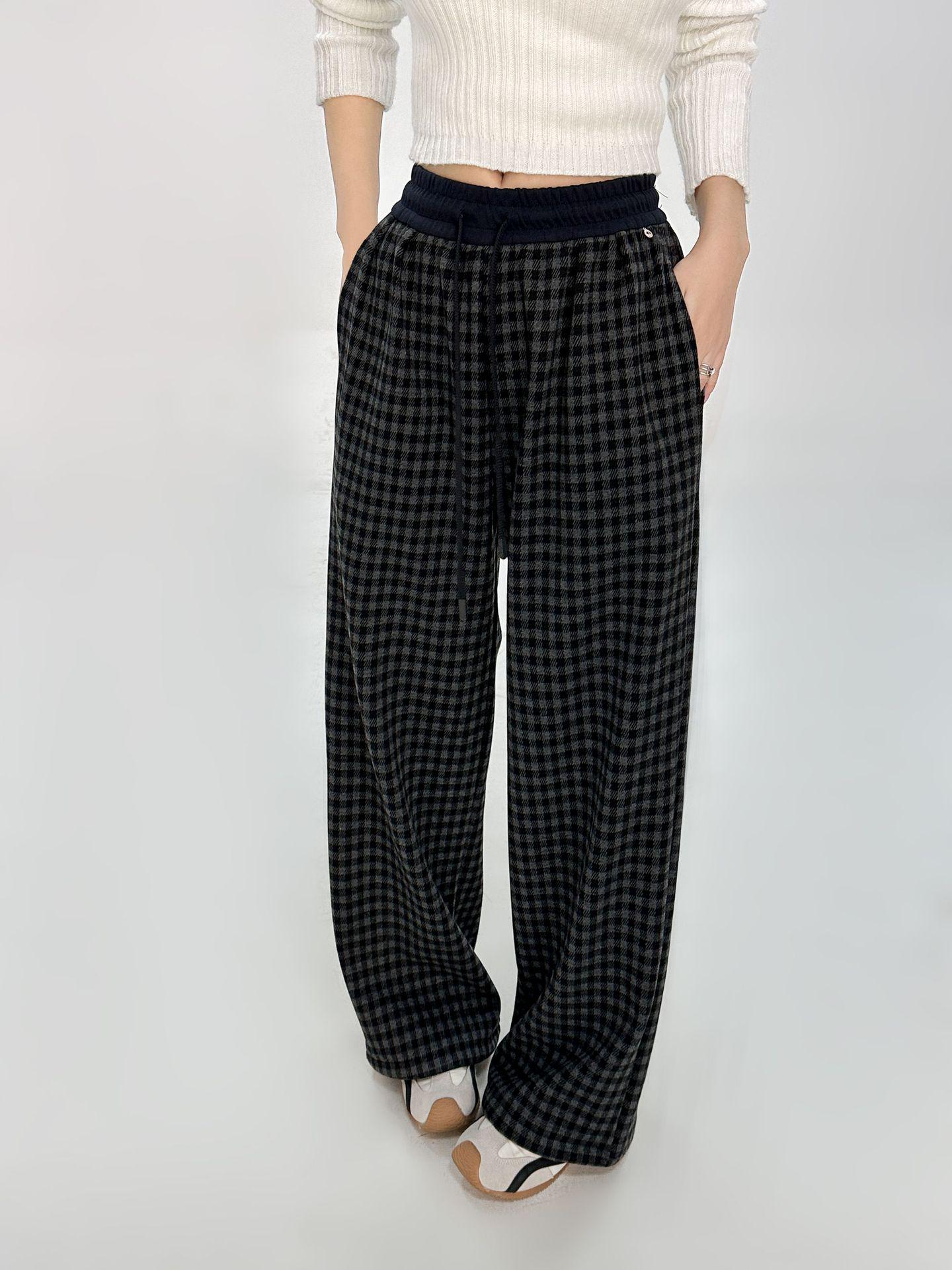 2025 Winter Korean Style Plaid Fleece Straight-Leg Pants for Girls with Elastic Ribbed Waist, Wide-Leg, for Middle and Big Children. M (Height 160cm-165cm)
2025 Winter Korean Style Plaid Fleece Straight-Leg Pants for Girls with Elastic Ribbed Waist, Wide-Leg, for Middle and Big Children. M (Height 160cm-165cm)