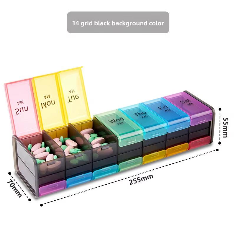 Dual-Row Weekly Pill Organizer – 14-Compartment Portable Medicine Case with Moisture-Proof Seal & Color-Coded Lids 7-Day Travel
Dual-Row Weekly Pill Organizer – 14-Compartment Portable Medicine Case with Moisture-Proof Seal & Color-Coded Lids 7-Day Travel