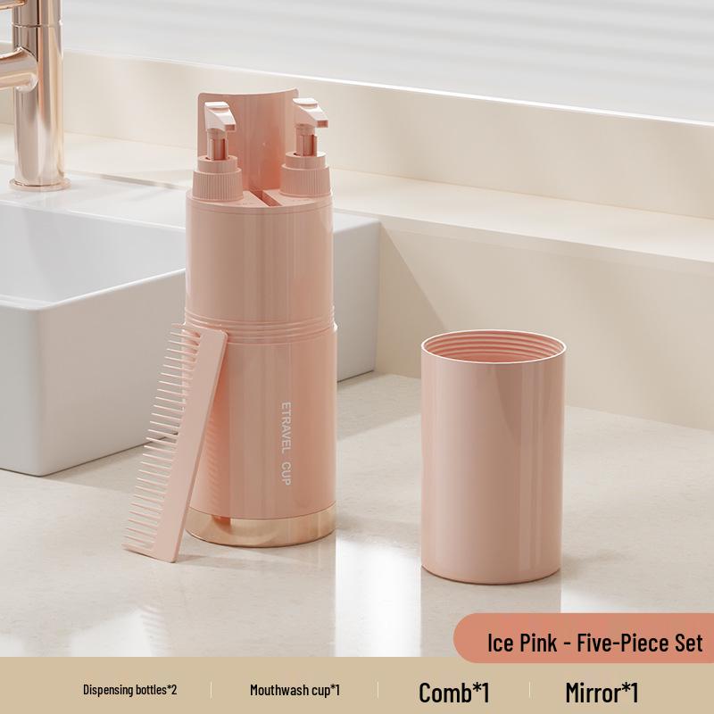 Travel Toiletries Set: Portable Wash and Care Kit with Toothbrush Storage, Dispensing Bottles, and Mouthwash Cup for Trips
Travel Toiletries Set: Portable Wash and Care Kit with Toothbrush Storage, Dispensing Bottles, and Mouthwash Cup for Trips