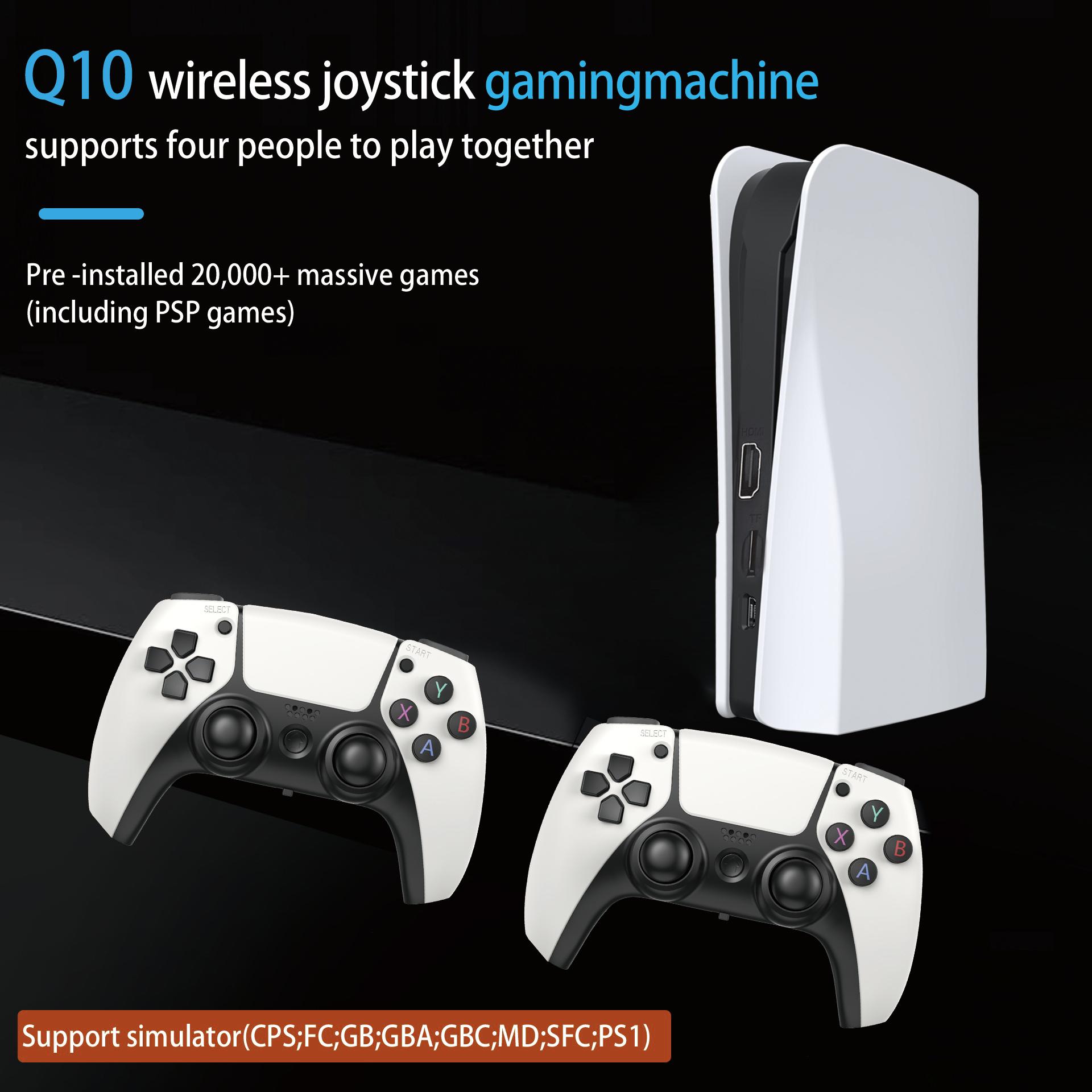 Q10 2.4G Бездротова HD відеоігрова консоль 128G Plug and Play ігрова станція з 2 геймпадами для PSP A
Q10 2.4G Бездротова HD відеоігрова консоль 128G Plug and Play ігрова станція з 2 геймпадами для PSP A