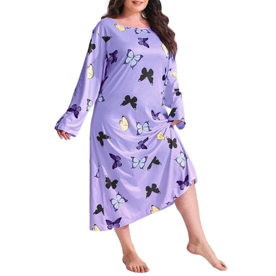 Women s Nightdress Butterfly Printing Round Neck Nightgown Loose Home Lounging Outfit Long Sleeves Calf Length Sleepwear Clothes Sale XL светло-фиолетовый
Women s Nightdress Butterfly Printing Round Neck Nightgown Loose Home Lounging Outfit Long Sleeves Calf Length Sleepwear Clothes Sale XL светло-фиолетовый
