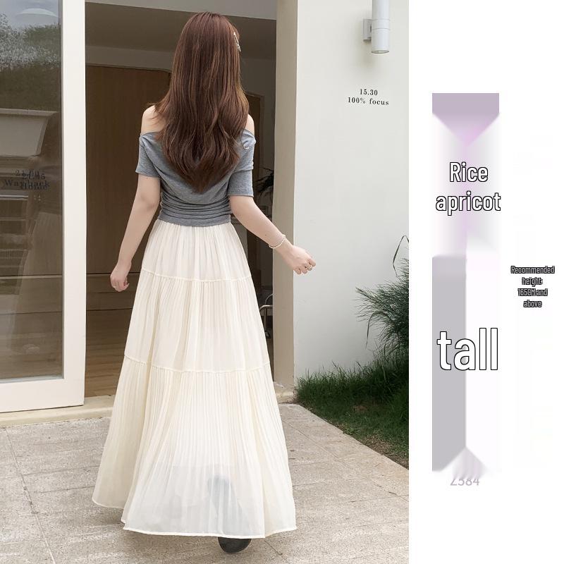 White Pleated Petite A-line High Waist Long Skirt for Women - Spring/Autumn 2026 L (115-135 lbs)
White Pleated Petite A-line High Waist Long Skirt for Women - Spring/Autumn 2026 L (115-135 lbs)