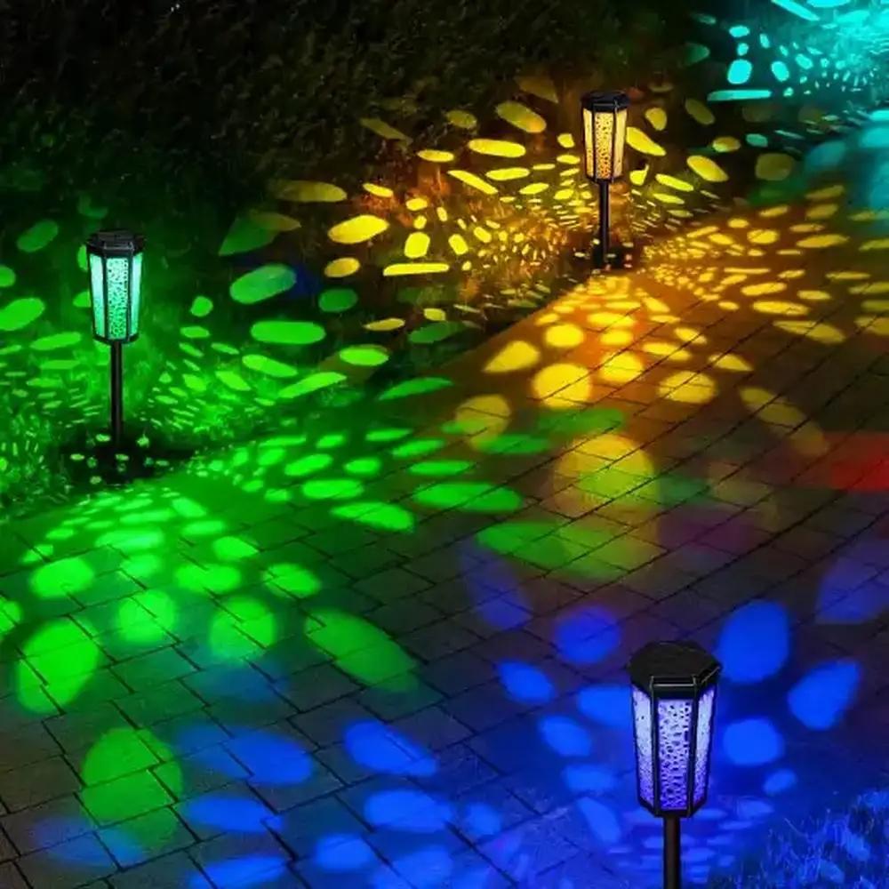DS019 Hexagonal Hollow-Out Solar Powered Stake LED Lamp Home Yard Lawn Light with Warm Light+RGB A
DS019 Hexagonal Hollow-Out Solar Powered Stake LED Lamp Home Yard Lawn Light with Warm Light+RGB A