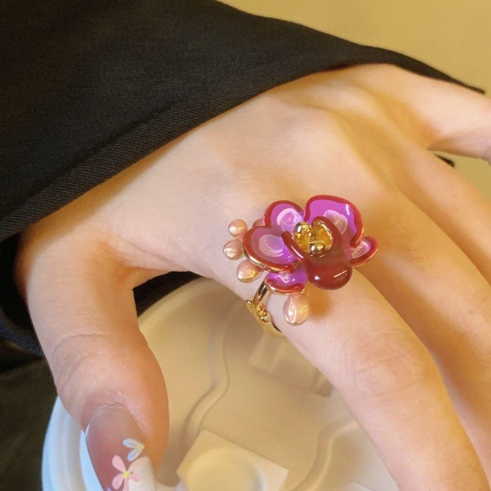 Sweet Drip Oil Flower Ring Butterfly Orchid French Irregular Ring Enamel Finger Ring Girls Style3
Sweet Drip Oil Flower Ring Butterfly Orchid French Irregular Ring Enamel Finger Ring Girls Style3