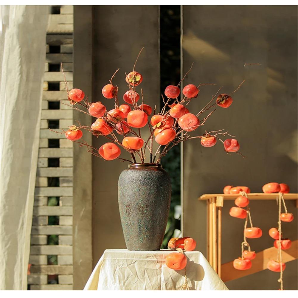 Retro Artificial Persimmon Fruit Branch Plastic Artificial Plant Branch Indoor Outdoor Decoration
Retro Artificial Persimmon Fruit Branch Plastic Artificial Plant Branch Indoor Outdoor Decoration
