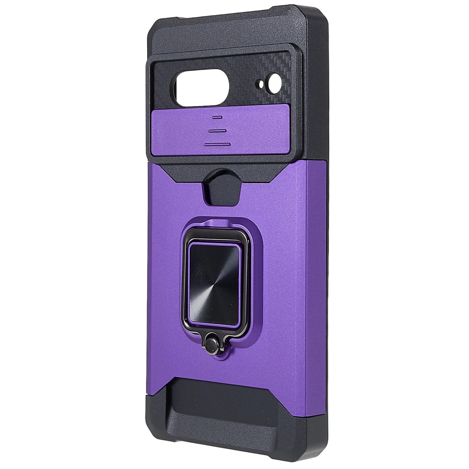 For Google Pixel 7 Hard PC Soft TPU Hybrid Impact-Resistant Phone Case Slide Camera Lens Protection Design Kickstand Back Cover with Card Slot Purple
For Google Pixel 7 Hard PC Soft TPU Hybrid Impact-Resistant Phone Case Slide Camera Lens Protection Design Kickstand Back Cover with Card Slot Purple