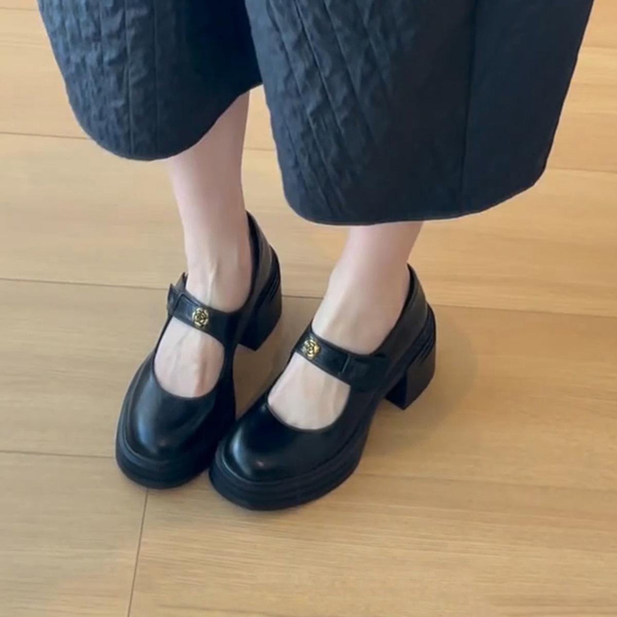 Sheepskin version~ Temperament high-heeled Mary Jane shoes women s Velcro light mouth thick sole small commuter single shoes small leather shoes 35
Sheepskin version~ Temperament high-heeled Mary Jane shoes women s Velcro light mouth thick sole small commuter single shoes small leather shoes 35