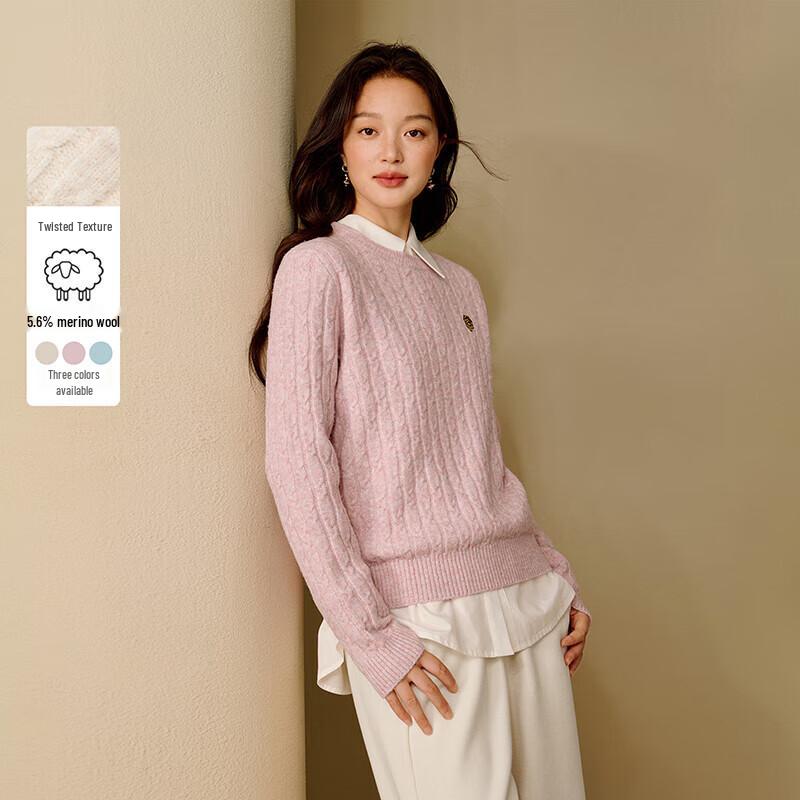INMAN Women s Cable Knit Round Neck Wool Sweater L
INMAN Women s Cable Knit Round Neck Wool Sweater L
