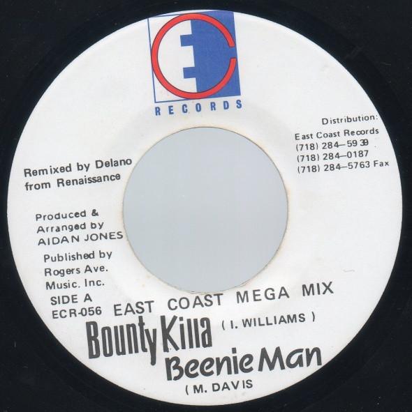 7inch Record BOUNTY KILLER & BEENIE MAN / SLY DU - East Coast Mega Mix / Mecca ECR056 East Coast Reco 1996 US Reggae, Ska & Dub Used
7inch Record BOUNTY KILLER & BEENIE MAN / SLY DU - East Coast Mega Mix / Mecca ECR056 East Coast Reco 1996 US Reggae, Ska & Dub Used