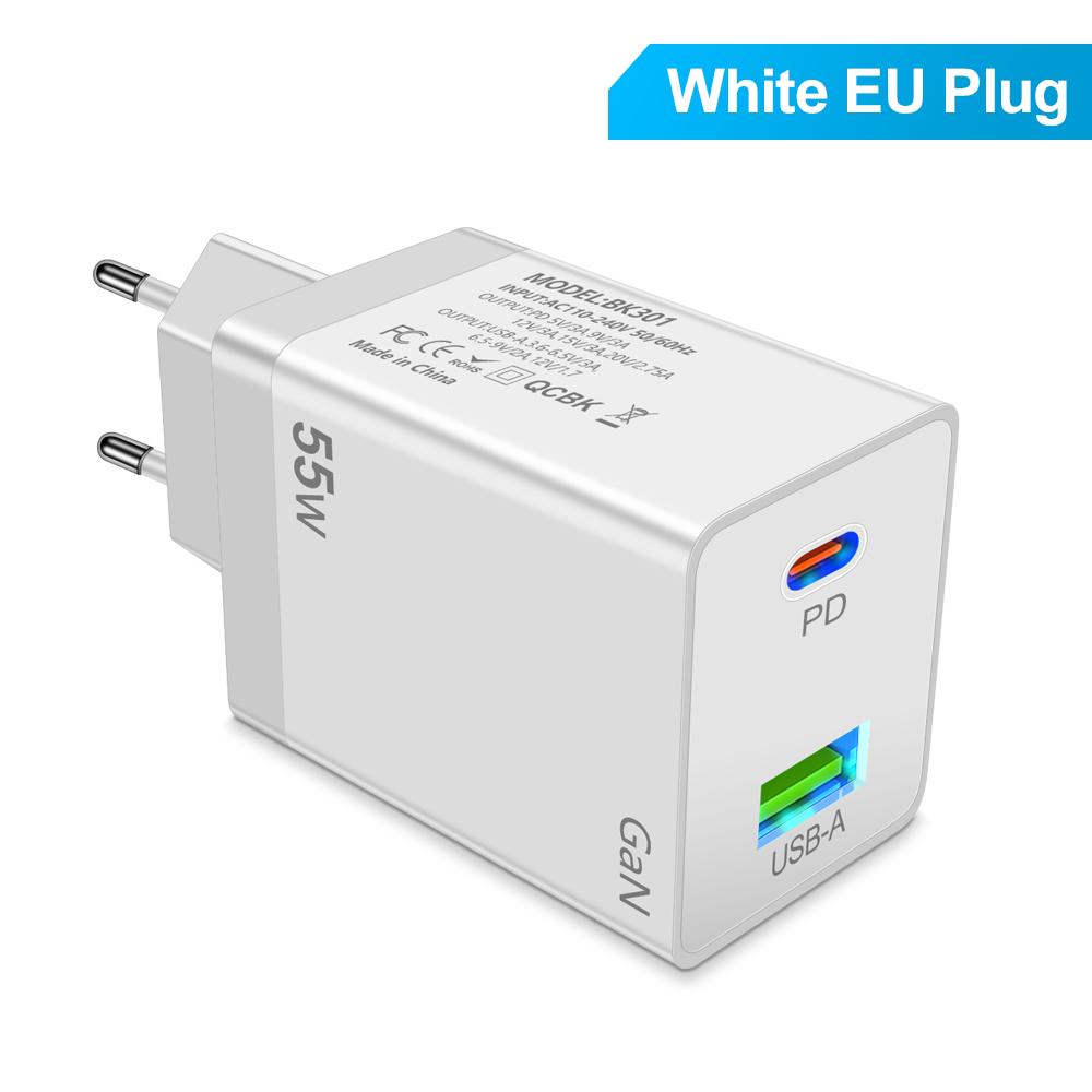 55 Вт GaN USB Type C Зарядное устройство PD QC 3.0 Быстрая зарядка для Macbook Ноутбука IPAD Планшета IPhone 15 14 Samsung S23 Ultra Huawei Xiaomi EU Plug белый
55 Вт GaN USB Type C Зарядное устройство PD QC 3.0 Быстрая зарядка для Macbook Ноутбука IPAD Планшета IPhone 15 14 Samsung S23 Ultra Huawei Xiaomi EU Plug белый