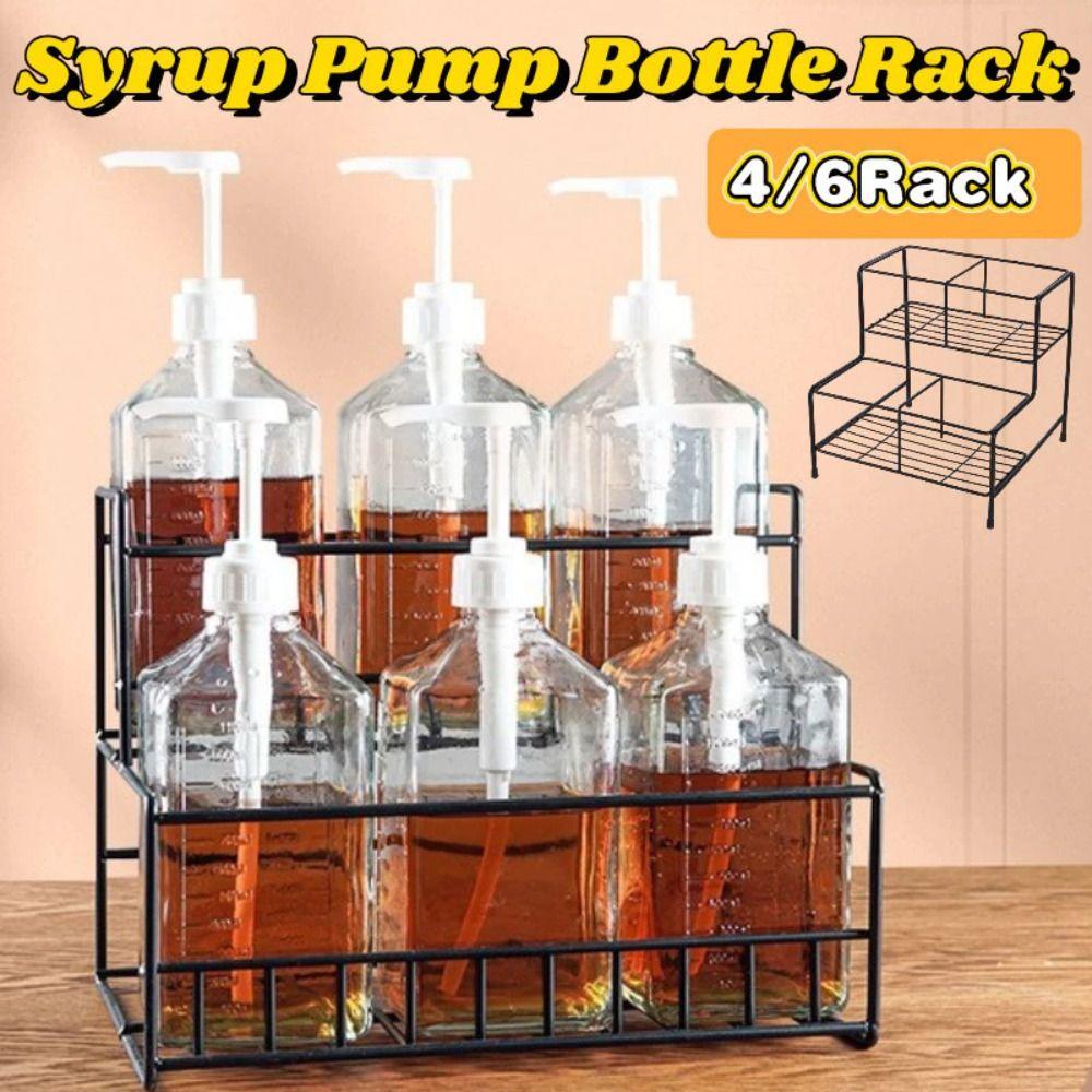 Black Coffee Syrup Rack Metal Kitchen Storage Shelves for Cabinet Cafe Countertop Four Grids
Black Coffee Syrup Rack Metal Kitchen Storage Shelves for Cabinet Cafe Countertop Four Grids