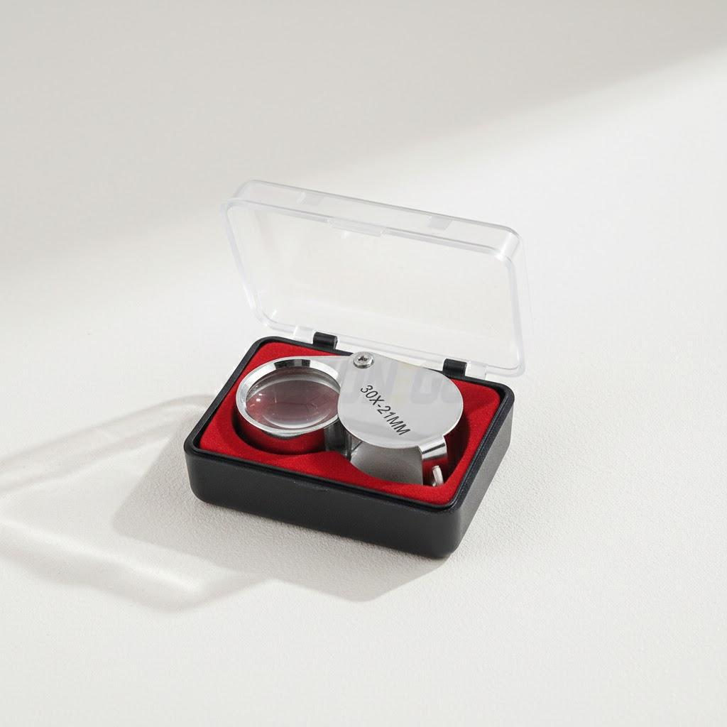 30X Magnification Jewelry Loupe 21mm Lens Magnifier with Box for Detailed Inspection and Repair срібний
30X Magnification Jewelry Loupe 21mm Lens Magnifier with Box for Detailed Inspection and Repair срібний