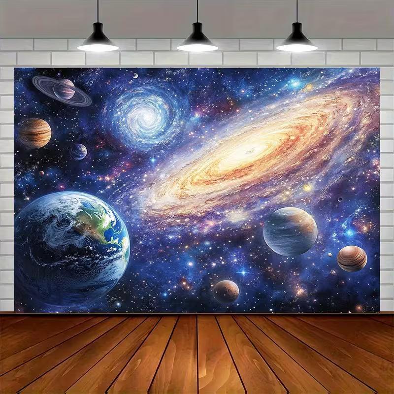 2D Outer Space Universe Background for Baby Shower & Birthday Decoration 47.2x31.5inch/120*80cm
2D Outer Space Universe Background for Baby Shower & Birthday Decoration 47.2x31.5inch/120*80cm