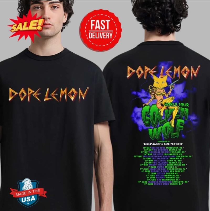 Dope Lemon Golden Wolf World Tour 2025 North America And Canada T-Shirt Unisex T-Shirt XL
Dope Lemon Golden Wolf World Tour 2025 North America And Canada T-Shirt Unisex T-Shirt XL