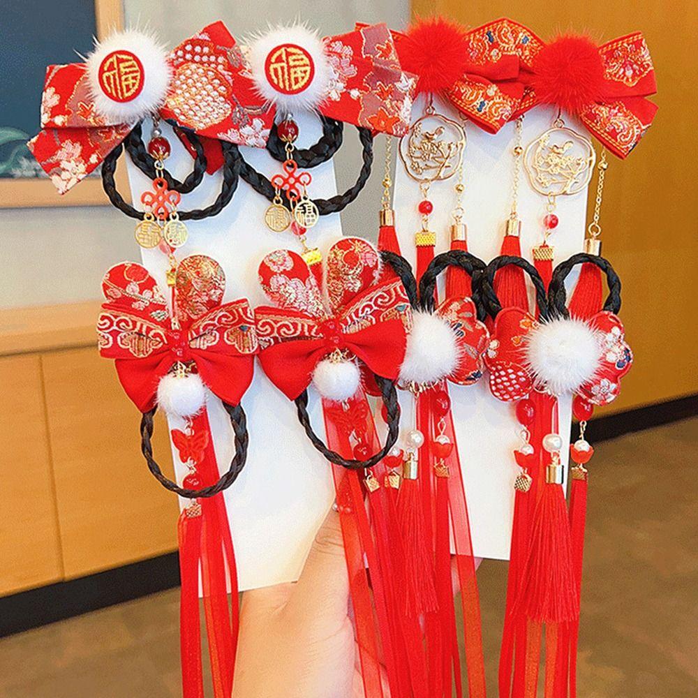 Headwear Bow Plush Ball Tassel Girl Wig Hair Clip New Year Hairpin Hair Accessory Red Bangs Clip
Headwear Bow Plush Ball Tassel Girl Wig Hair Clip New Year Hairpin Hair Accessory Red Bangs Clip
