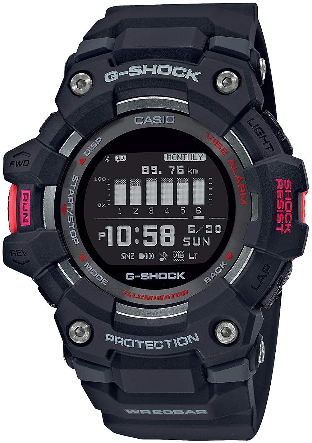 Casio Power Trainer Series Mens Digital Watch G-Shock GBD100-1 G-Squad Black/Red
Casio Power Trainer Series Mens Digital Watch G-Shock GBD100-1 G-Squad Black/Red