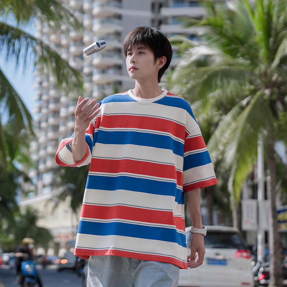 Мужская футболка в полоску с коротким рукавом в японском студенческом стиле, плотностью 230 г XL красный
Мужская футболка в полоску с коротким рукавом в японском студенческом стиле, плотностью 230 г XL красный