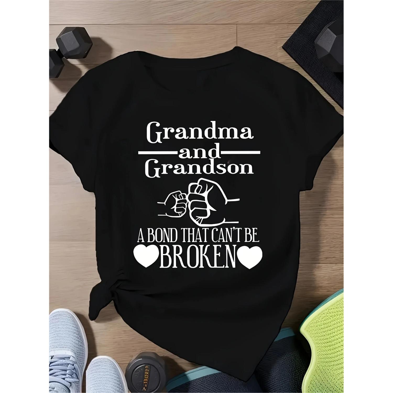 Grandma And Grandson Print Crew Neck T-shirt Short Sleeve Casual Top For Summer & Spring Women s Clothing S чёрный
Grandma And Grandson Print Crew Neck T-shirt Short Sleeve Casual Top For Summer & Spring Women s Clothing S чёрный