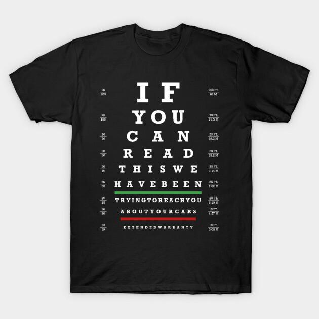 Snellen Warranty Fun Trendy Casual TShirt Mens and Womens Luxury Brand Top M
Snellen Warranty Fun Trendy Casual TShirt Mens and Womens Luxury Brand Top M