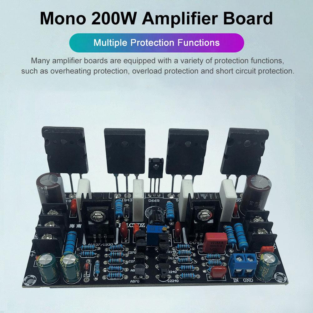 Mono HIFI Audio Amplifier Finished Board 1943+5200 Mono Power Amplifier Board Module 200W for Speaker Electronic DIY Kit
Mono HIFI Audio Amplifier Finished Board 1943+5200 Mono Power Amplifier Board Module 200W for Speaker Electronic DIY Kit