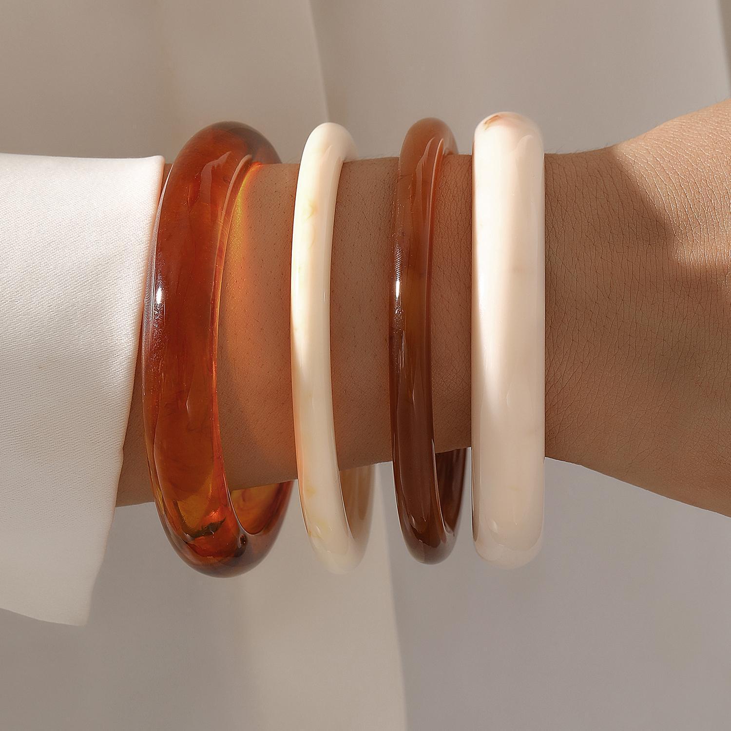 4 Pcs Bohemia Resin Bracelet Set For Women Fashion Beach Vacation Bangle Stackable Lightweight Jewelry For Party Daily Wear Gift
4 Pcs Bohemia Resin Bracelet Set For Women Fashion Beach Vacation Bangle Stackable Lightweight Jewelry For Party Daily Wear Gift