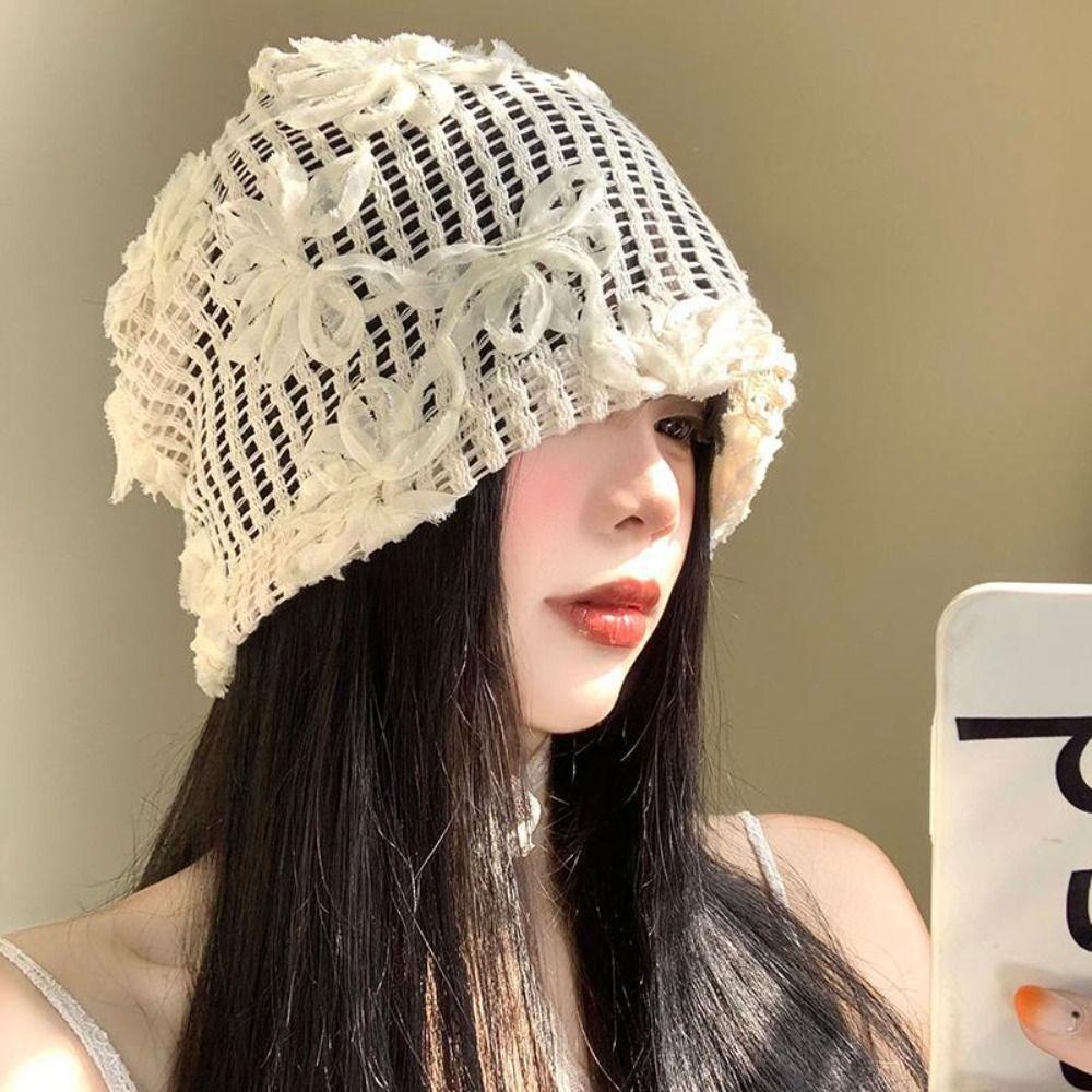 Дихаючі шапочки-шапочки Y2k мереживо Skullies Hat Корейська модна шапка-берет Жіночі дівчата B-White
Дихаючі шапочки-шапочки Y2k мереживо Skullies Hat Корейська модна шапка-берет Жіночі дівчата B-White