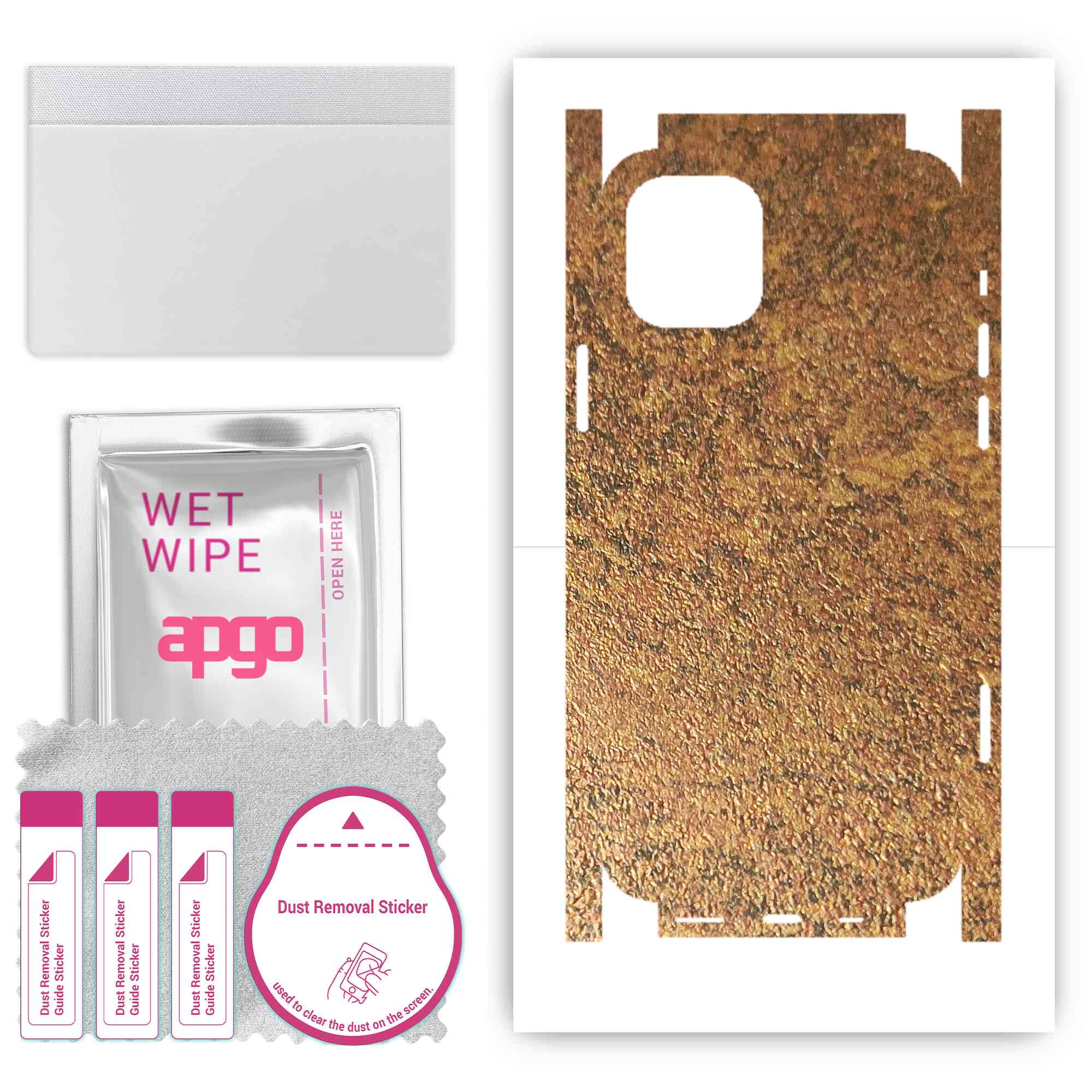 Apgo Protective Skin Sticker for the back+sides compatible with Apple iPhone 12, Full Wrap Film, Foil, Vinyl - Pattern Rusty Copper
Apgo Protective Skin Sticker for the back+sides compatible with Apple iPhone 12, Full Wrap Film, Foil, Vinyl - Pattern Rusty Copper