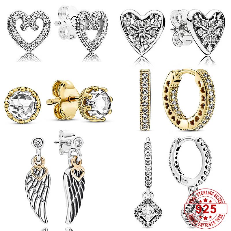 Серьги из стерлингового серебра S925, золотистые, блестящие, прозрачные, сверкающие, с короной, паве, в форме сердца, зимние, морозные, серьги-кольца для женщин, модные ювелирные изделия
Серьги из стерлингового серебра S925, золотистые, блестящие, прозрачные, сверкающие, с короной, паве, в форме сердца, зимние, морозные, серьги-кольца для женщин, модные ювелирные изделия