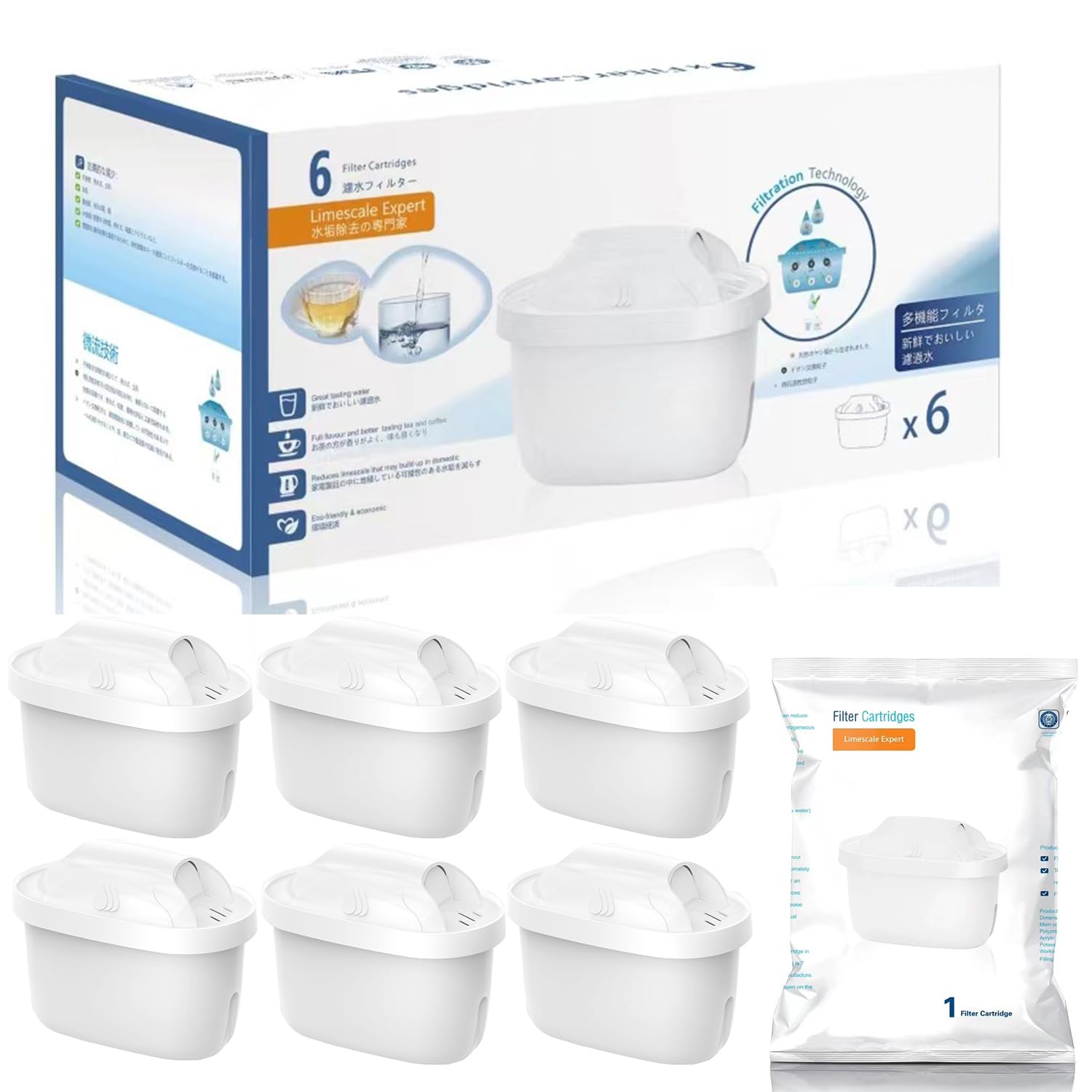 WEITIN Water Purification Pot Cartridge for Brita Replacement High Removal Tested and certified by the Ministry of Labor and Welfare Japanese
WEITIN Water Purification Pot Cartridge for Brita Replacement High Removal Tested and certified by the Ministry of Labor and Welfare Japanese