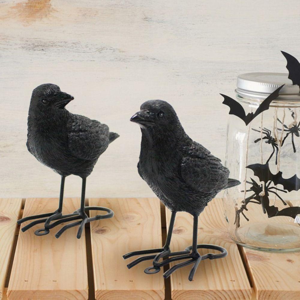 2pcs Funny Black Crows Statue Realistic Bird Figurine Halloween Crow Figurines Party Supplies 2pcs
2pcs Funny Black Crows Statue Realistic Bird Figurine Halloween Crow Figurines Party Supplies 2pcs