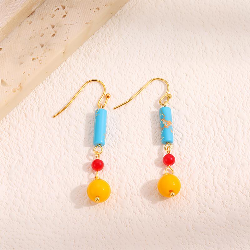 New Chinese-style Vintage-style Beaded Long Dangling Fringed Earrings for Women. Pearl Pendant, Natural Stone. Qinghua Porcelain
New Chinese-style Vintage-style Beaded Long Dangling Fringed Earrings for Women. Pearl Pendant, Natural Stone. Qinghua Porcelain